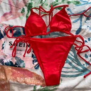 Shein Tie Triangle Bikini